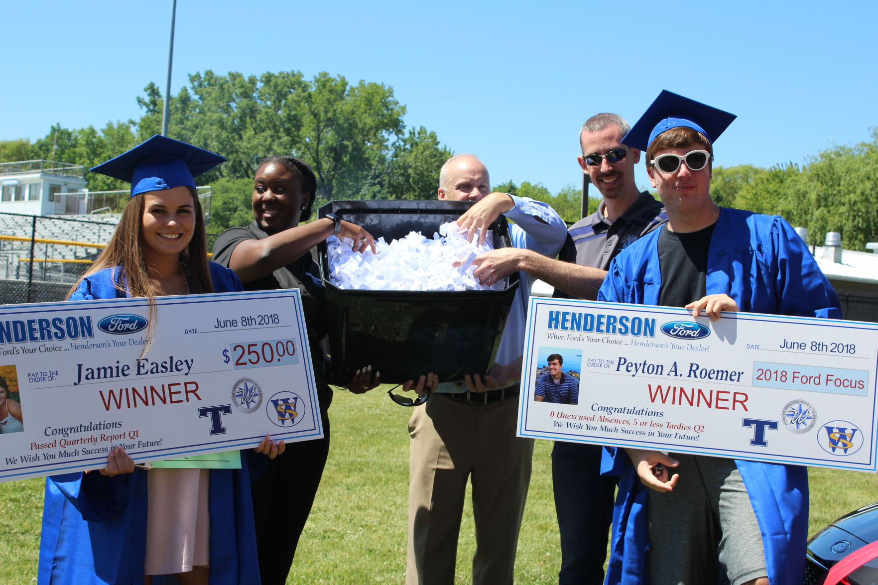 Henderson Ford and Webster Marching Band Boosters, Inc. are pleased to announce Webster Schroeder High School’s first car winner, senior Peyton Roemer!